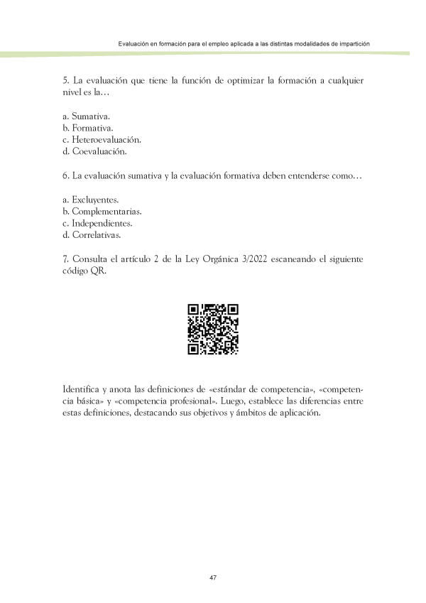 MF1445_3 Evaluación del proceso de enseñanza-aprendizaje en formación profesional para el empleo - Imagen 3