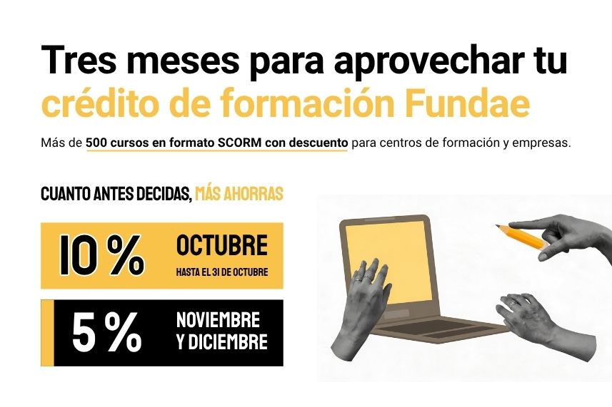 Campaña de Ideaspropias Editorial con descuento en cursos para aprovechar el crédito de formación Fundae
