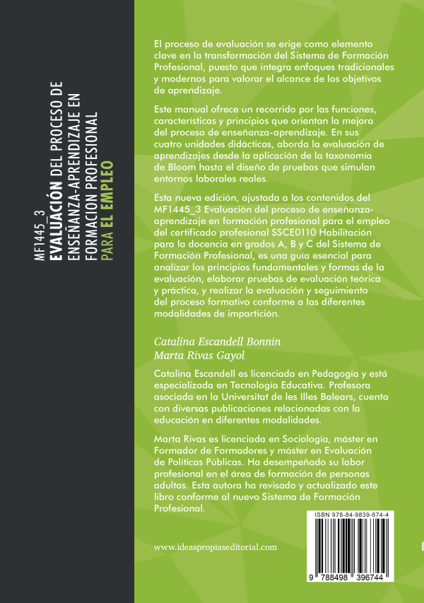 MF1445_3 Evaluación del proceso de enseñanza-aprendizaje en formación profesional para el empleo - Imagen 6