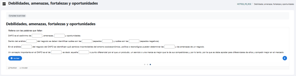 H5P: una herramienta para crear contenidos interactivos en HTML5 en Moodle 3 H5P: una herramienta para crear contenidos interactivos en HTML5 en Moodle