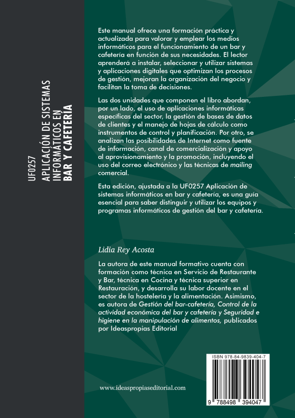 UF0257 Aplicación de sistemas informáticos en bar y cafetería - Imagen 5